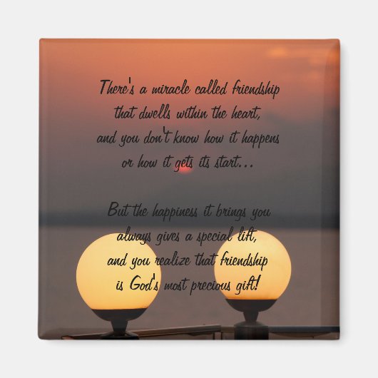 Miracle Of Friendship Poem Magnet (Devant)