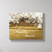 Miracles Abound Rustic Snowflake Canvas Afdruk (Voorkant)