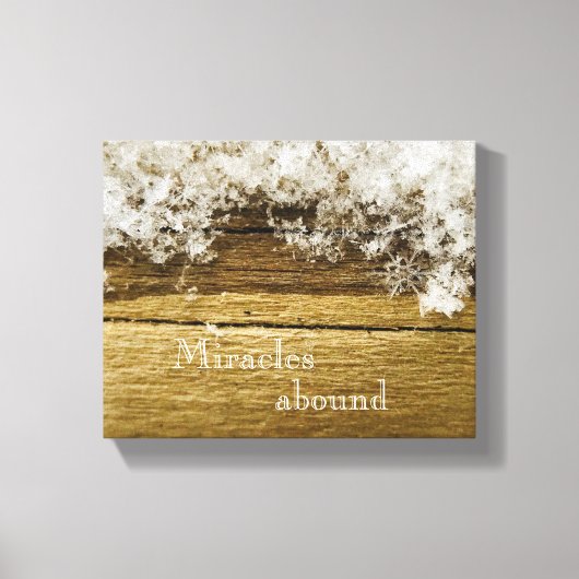 Miracles Abound Rustic Snowflake Canvas Afdruk (Voorkant)