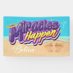 Miracles gebeuren spandoek