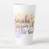Miracles Happen Angel Wings  Latte Mok (Voorkant)