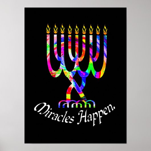 Miracles Happen Menorah Poster (Voorkant)