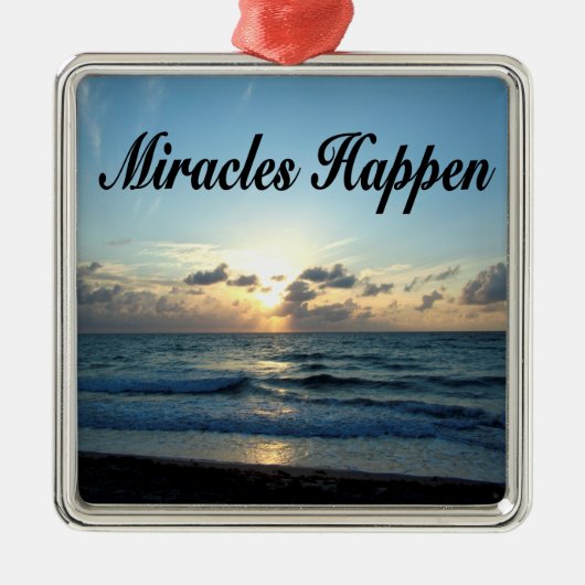 MIRACLES HAPPEN METALEN ORNAMENT (Voorkant)