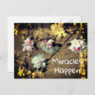 Miracles Happen Spring Blossom Inspirerend Post Briefkaart