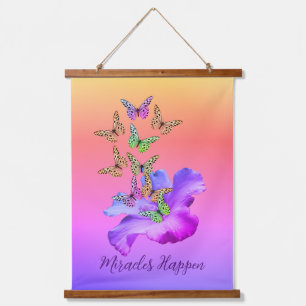 Miracles Hibiscus Butterflies Inspirerend Hangend Wandkleed