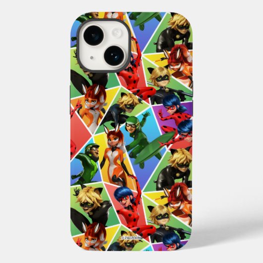 Miraculeus kleurrijk karakterpatroon Case-Mate iPhone case (Achterkant)