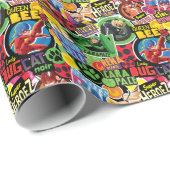 Miraculeus superheld karakters patroon cadeaupapier (Rol Hoek)