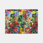 Miraculeus superheld karakters patroon fleece deken (Voorkant (Horizontaal))