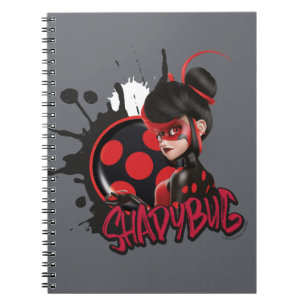 Miraculeuze omgekeerde Shadybug Character Graphic Notitieboek