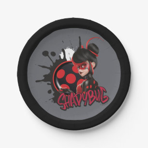 Miraculeuze omgekeerde Shadybug Character Graphic Papieren Bordje