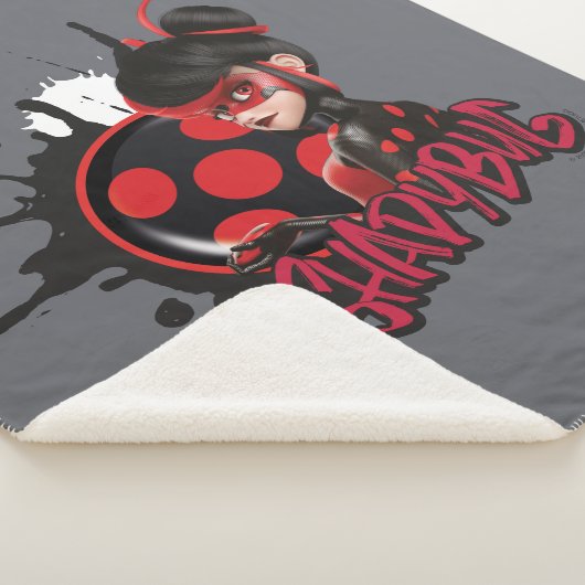 Miraculeuze omgekeerde Shadybug Character Graphic Sherpa Deken (3/4)