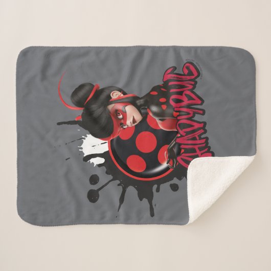 Miraculeuze omgekeerde Shadybug Character Graphic Sherpa Deken (Voorkant (horizontaal))