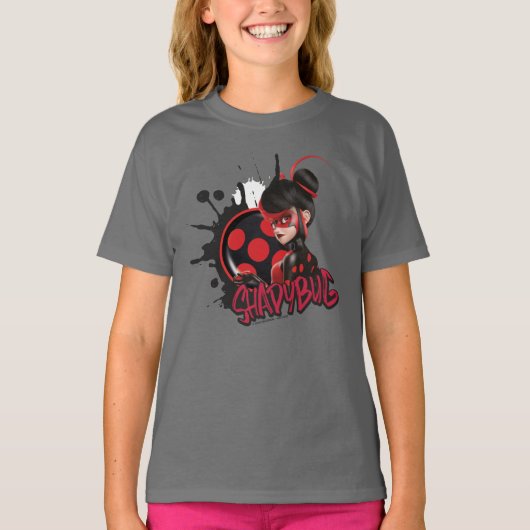 Miraculeuze omgekeerde Shadybug Character Graphic T-shirt (Voorkant)