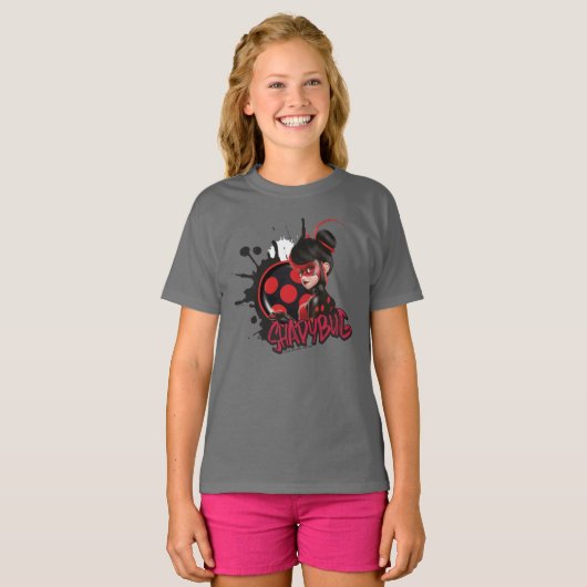 Miraculeuze omgekeerde Shadybug Character Graphic T-shirt (Voorkant volledig)