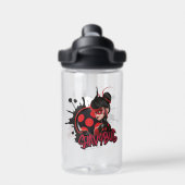 Miraculeuze omgekeerde Shadybug Character Graphic Waterfles (Achterkant)
