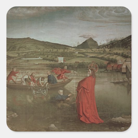 Miraculous Draft of Fishes Vierkante Sticker (Voorkant)