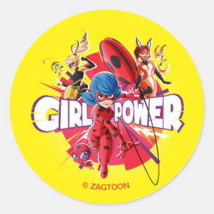 Miraculous Girl Power Ronde Sticker