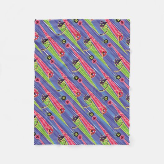 Miraculous Kwamis Tikki & Plagg Pattern Fleece Deken (Voorkant)