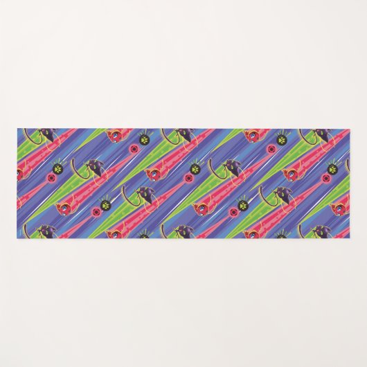 Miraculous Kwamis Tikki & Plagg Pattern Yogamat (Voorkant (horizontaal))