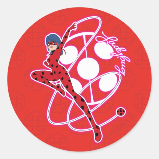 Miraculous Ladybug Badge Ronde Sticker (Voorkant)