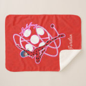 Miraculous Ladybug Badge Sherpa Deken (Voorkant (horizontaal))
