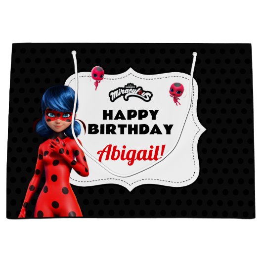 Miraculous Ladybug Birthday Groot Cadeauzakje (Voorkant)