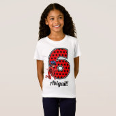 Miraculous Ladybug & Cat Noir 6th Birthday T-shirt (Voorkant volledig)