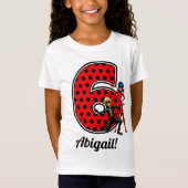 Miraculous Ladybug & Cat Noir 6th Birthday T-shirt (Voorkant)