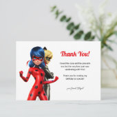 Miraculous Ladybug & Cat Noir Birthday Bedankt (Staand voorkant)