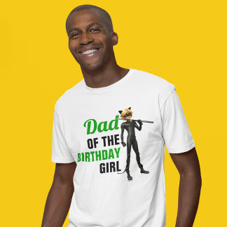 Miraculous lieveheersbeestje & kat noir verjaardag t-shirt