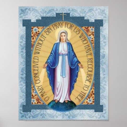 Miraculous Medal Devotional Afbeelding. Poster (Voorkant)
