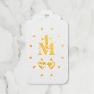 Miraculous Medal Folie Gift Labels