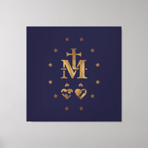 Miraculous Medal, Medal of Our Lady of GraceF Canvas Afdruk