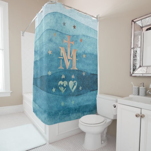 Miraculous Medal Our Lady of Grace Douchegordijn (In situ)