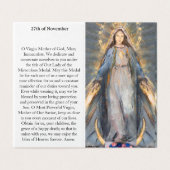 MIRACULOUS MEDAL Prayer Card (Outside Unfolded)