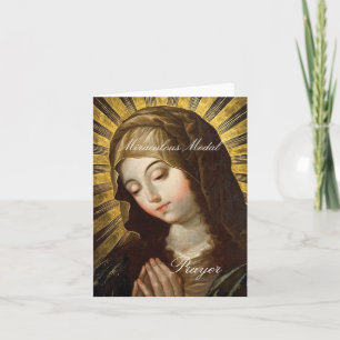 Miraculous Medal Prayer Kaart