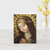 Miraculous Medal Prayer Kaart (Gele Bloem)