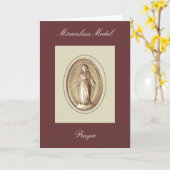 Miraculous Medal Prayer Kaart (Gele Bloem)