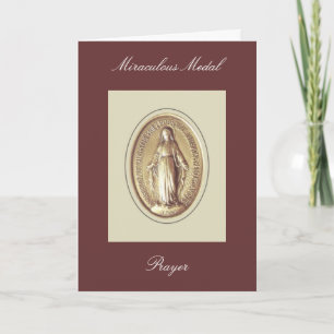 Miraculous Medal Prayer Kaart