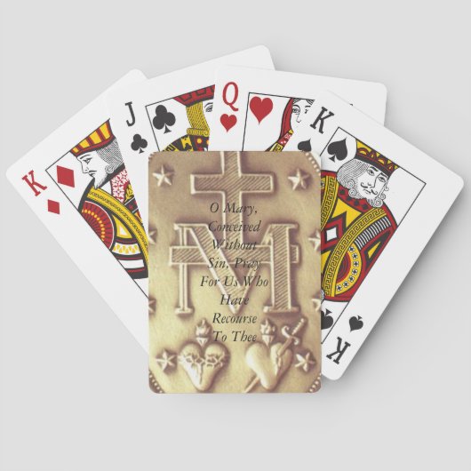 Miraculous Medal Prayer Speelkaarten (Achterkant)