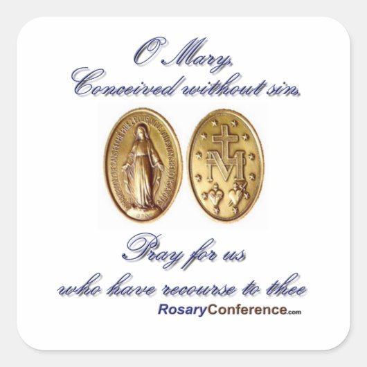 Miraculous Medal Prayer Stickers (Voorkant)