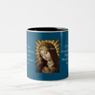 Miraculous Medal Prayer Tweekleurige Koffiemok