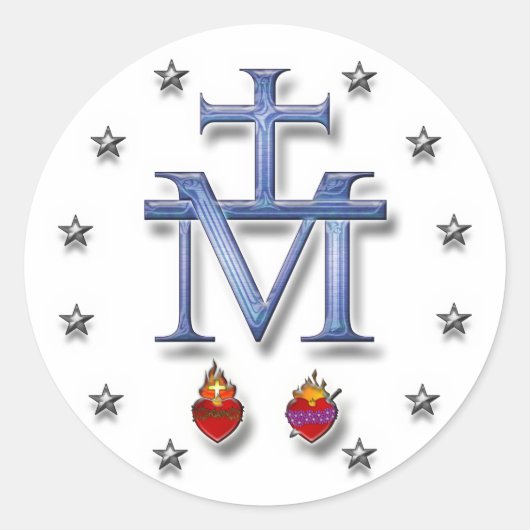Miraculous Medal Ronde Sticker (Voorkant)