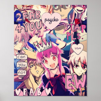 Mirai Nikki Yuno - Tumblr Style  Poster