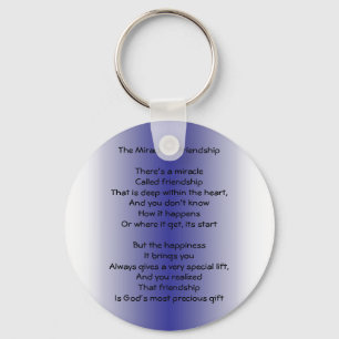 Mirakel van Friendship Poem sleutelhanger