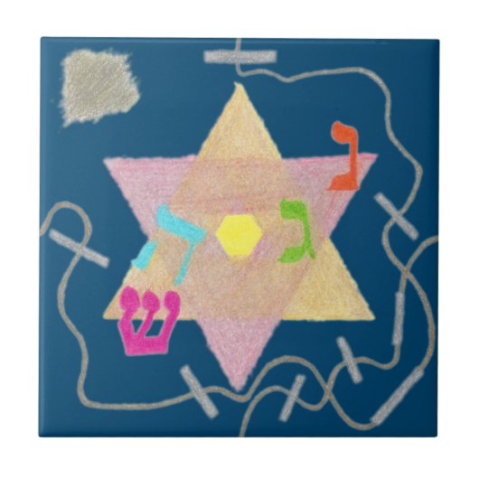Mirakel van Hanukkah Remembrance Tile Tegeltje (Voorkant)