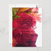 Mirakel van het briefkaart Friendship (Voorkant / Achterkant)