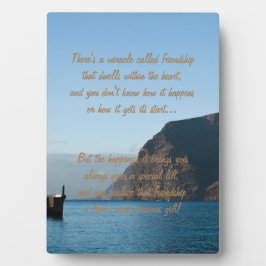 Mirakel van vriendschap Poem Plaque Fotoplaat