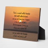 Mirakel van vriendschap Poem Plaque Fotoplaat (Zijkant)