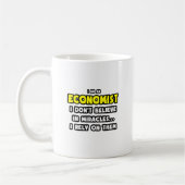 Mirakels en economen ... Grappig Koffiemok (Links)